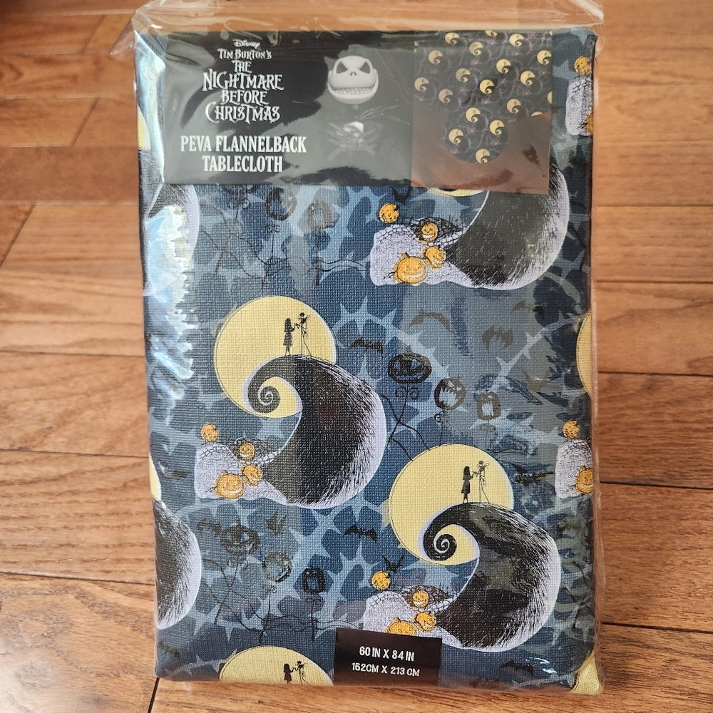 NEW Disney Tim Burton The Nightmare Before Christmas Tablecloth Halloween